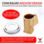 Set anclaje riel piscina latón 2 pzas 4pulg 1.90pulg