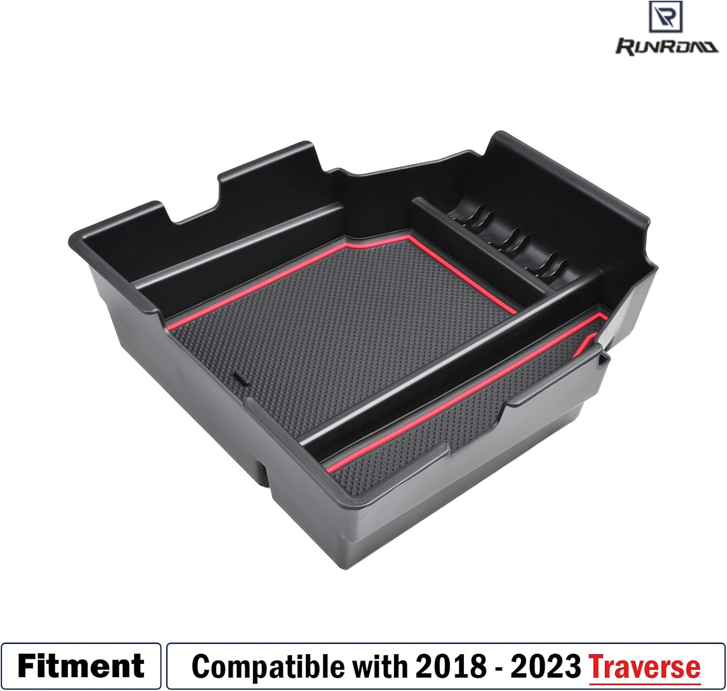 Bandeja organizadora consola Chevy Traverse 2018+ color rojo