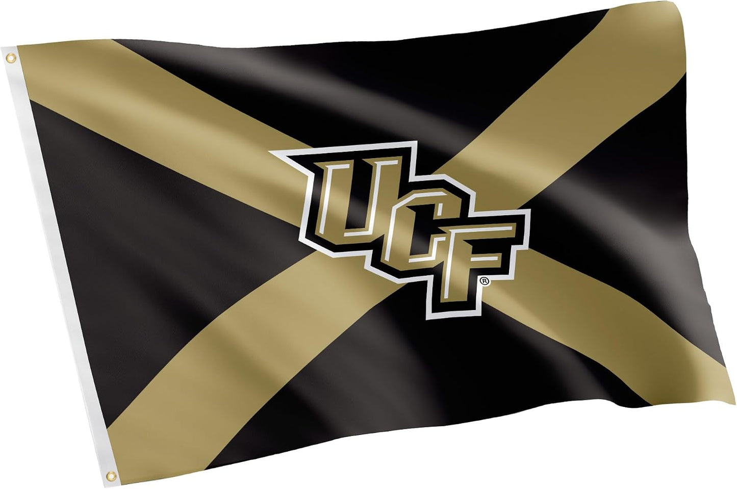 Bandera UCF 3x5ft tela poliéster duradera interiores exteriores