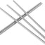 Pack 5 pernos acero inox M4 x 5.9pulg tono plateado