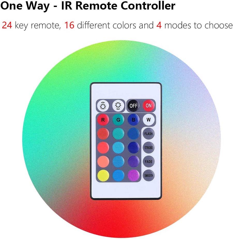 Pack 20 Bases Led Nocturna 3D 7 Colores Control Remoto