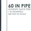 Tubo plomería acero negro 1x60pulg pack 4 gris acero