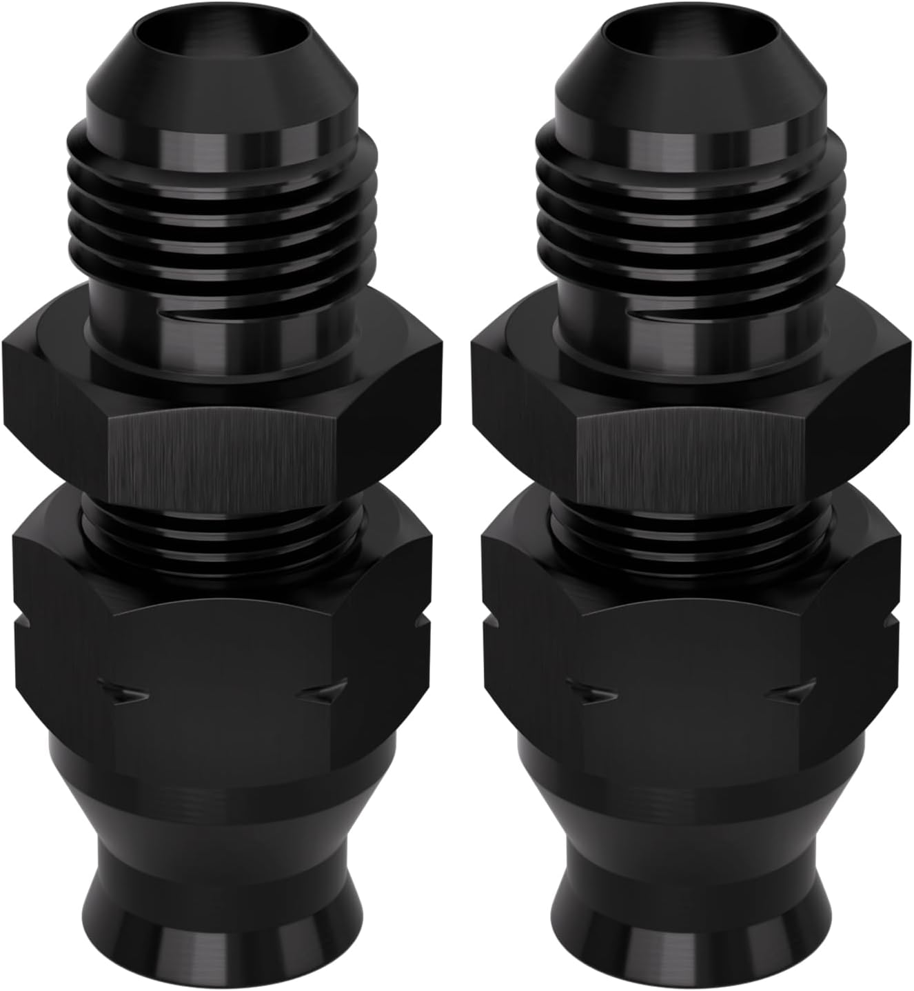 Adaptador 6AN a 5/16 pulg aluminio negro 2 Pzas