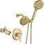 Set grifo ducha lluvia ABS 8 ajustes válvula incluida