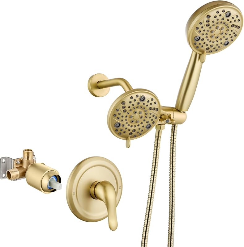 Set grifo ducha lluvia ABS 8 ajustes válvula incluida