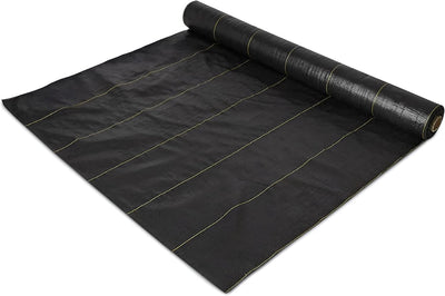 Cubierta suelo tejida 3.2oz negro 4x100pies tela duradera