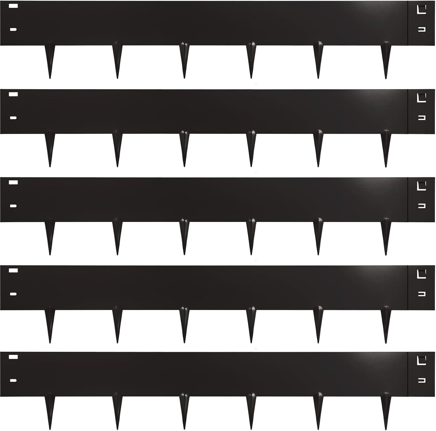 Borde paisaje 40" martillo 6" metal negro set 5