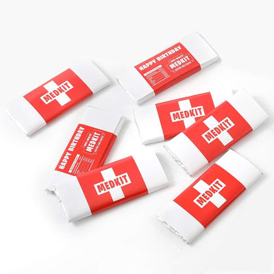Etiquetas medkit chocolate aluminio para fiesta cumpleaños 2424uds