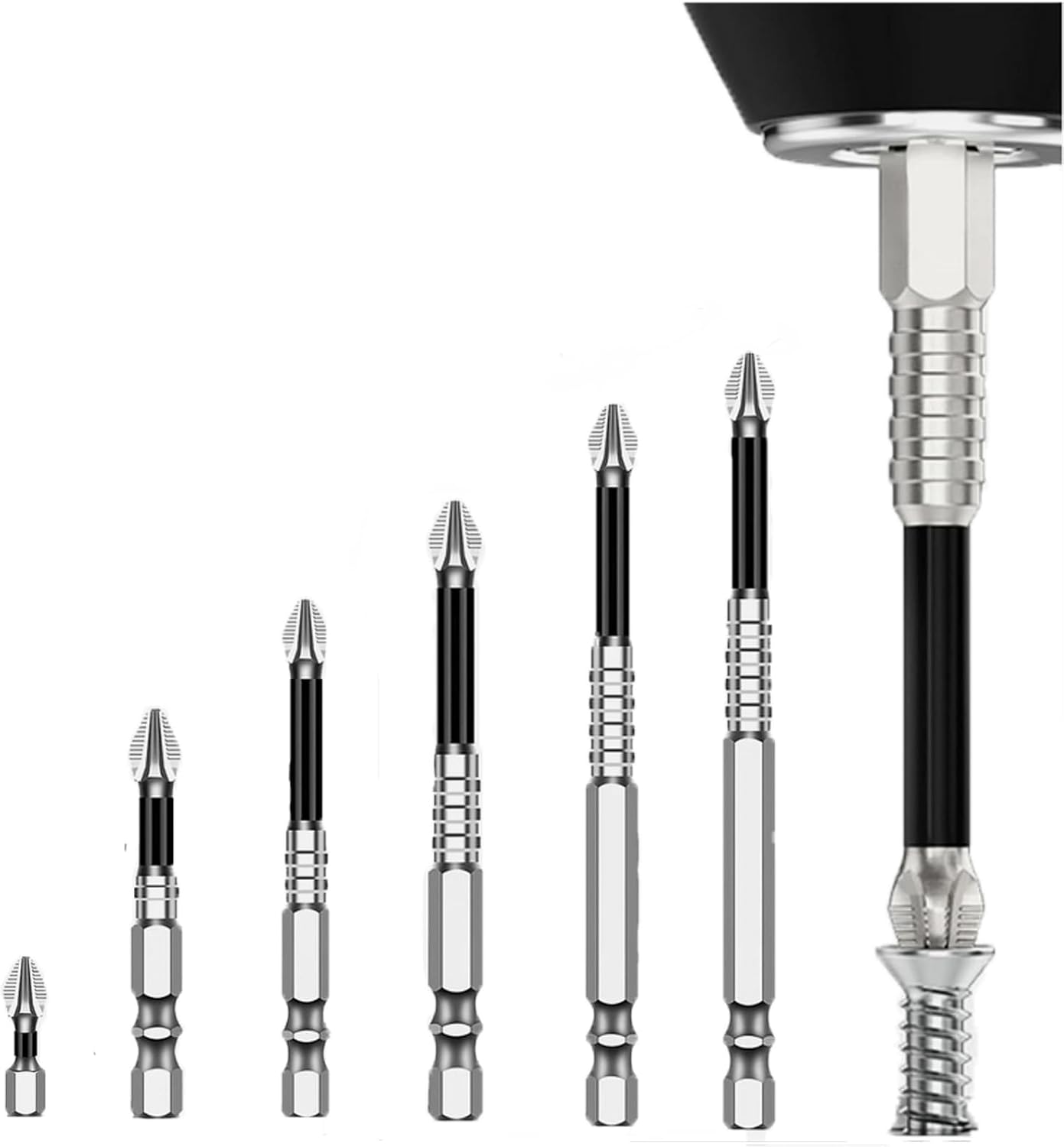 Set 6 brocas destornillador magnético eléctrico