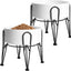 Set 2 Tazones Elevados Perros Cerámica Soporte Antiderrap