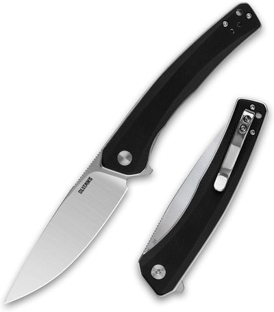 Cuchillo plegable G066 D2 mango G10 blanco camping