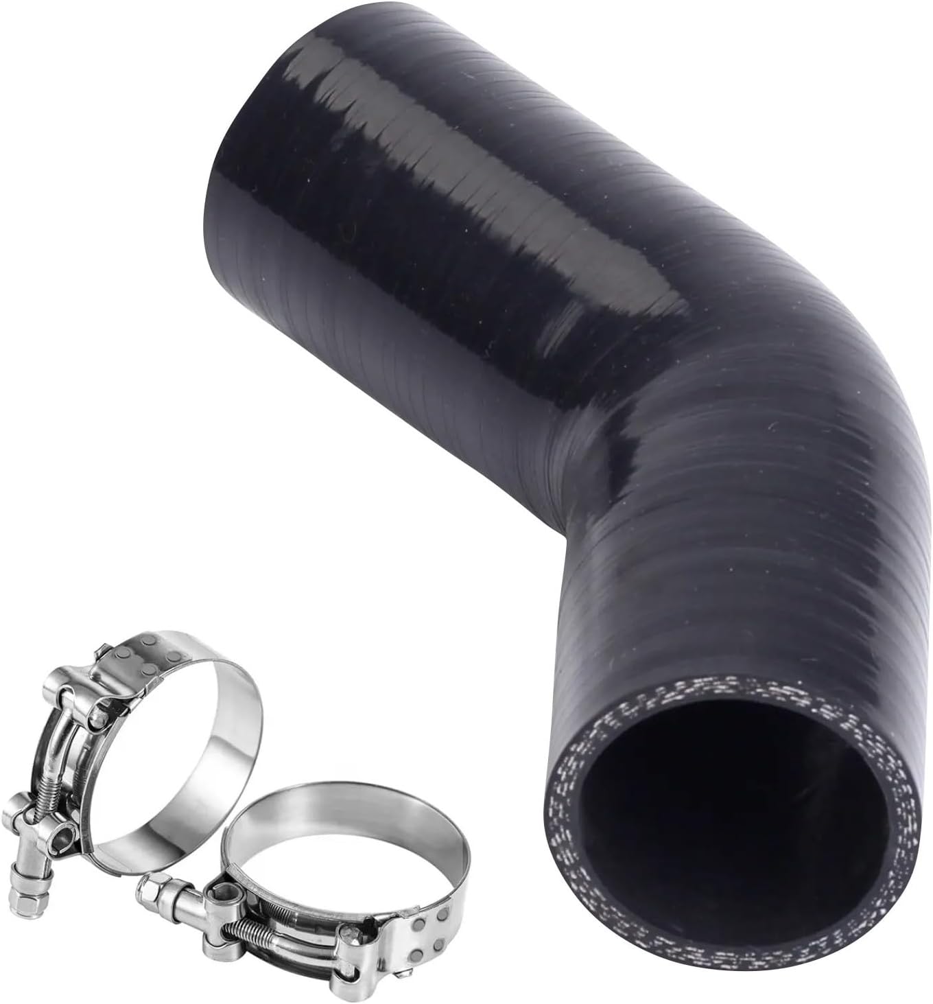 Acoplador codo 45 grados manguera silicona 4 capas reforzada
