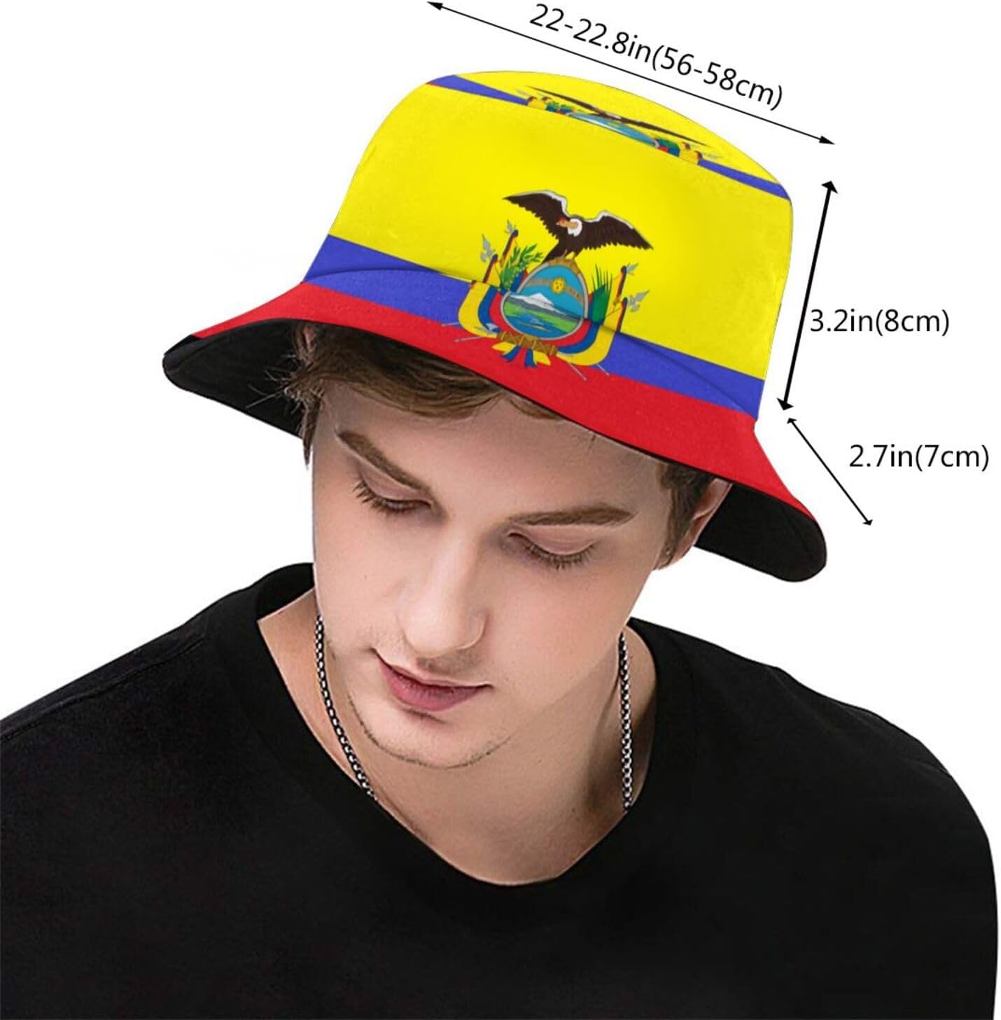 Sombrero pescador bandera divertida plegable para toda la familia