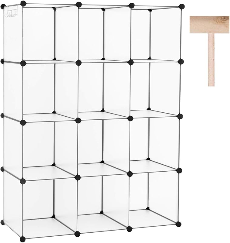 Organiz. clóset DIY plástico modulares 36.6x12.4x48.4