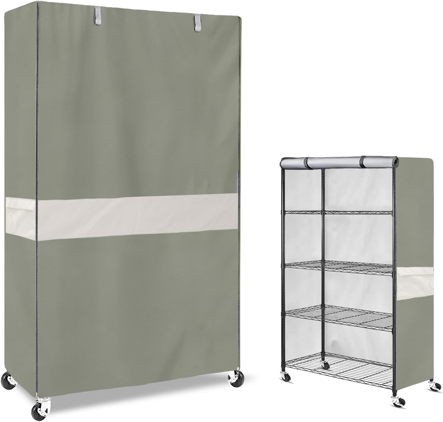 Funda estante alambre 48x18x72" ajuste universal verde