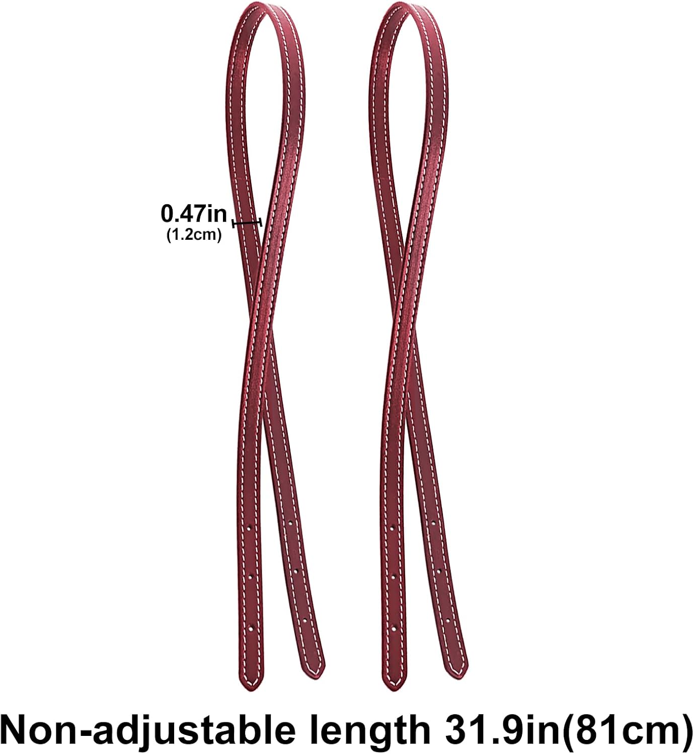 2 Correas Hombro Microfibra para Bolso Mollie Borgoña