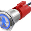 Interruptor botón 10Amp 12V 24VDC acero inox para autos