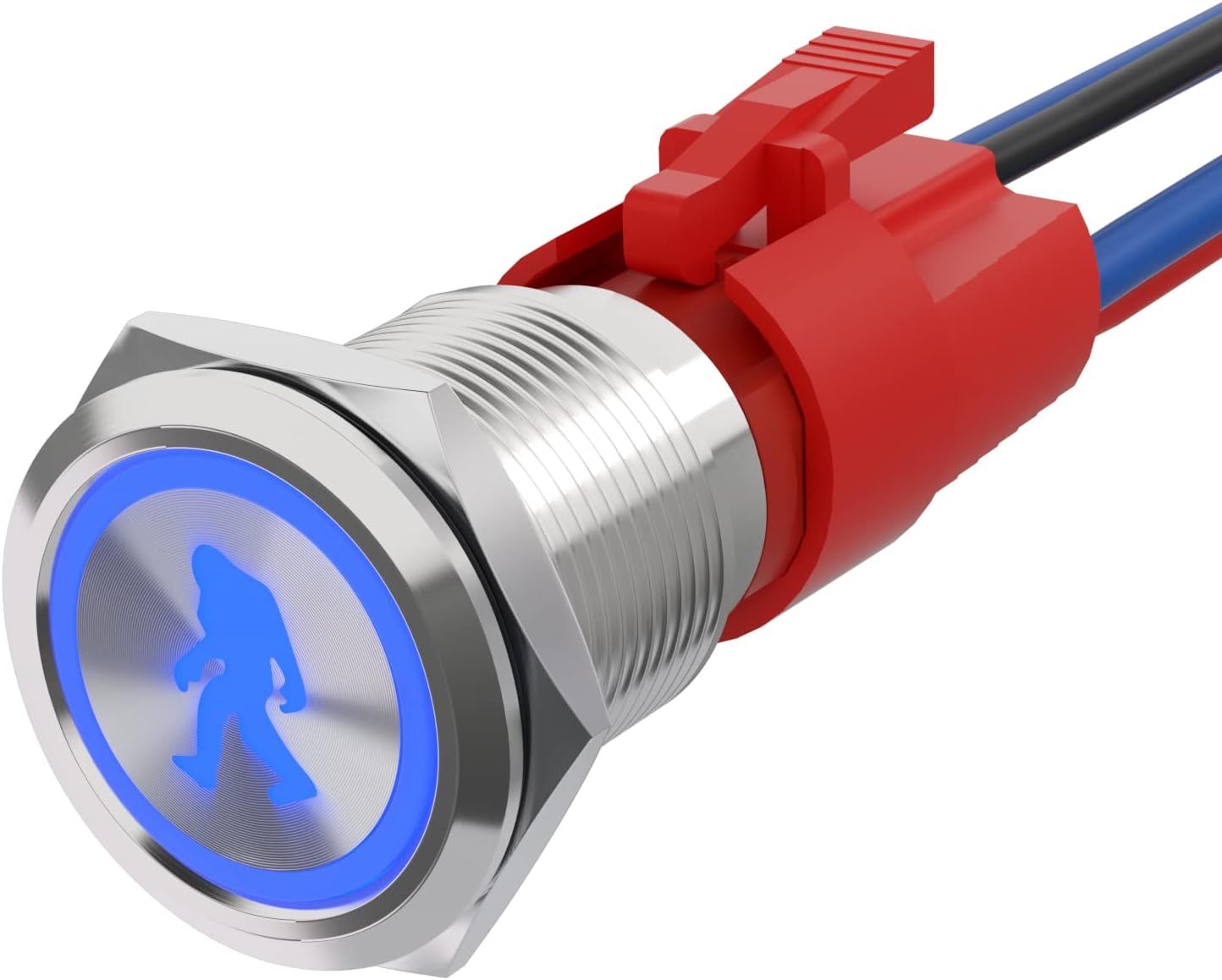 Interruptor botón 10Amp 12V 24VDC acero inox para autos