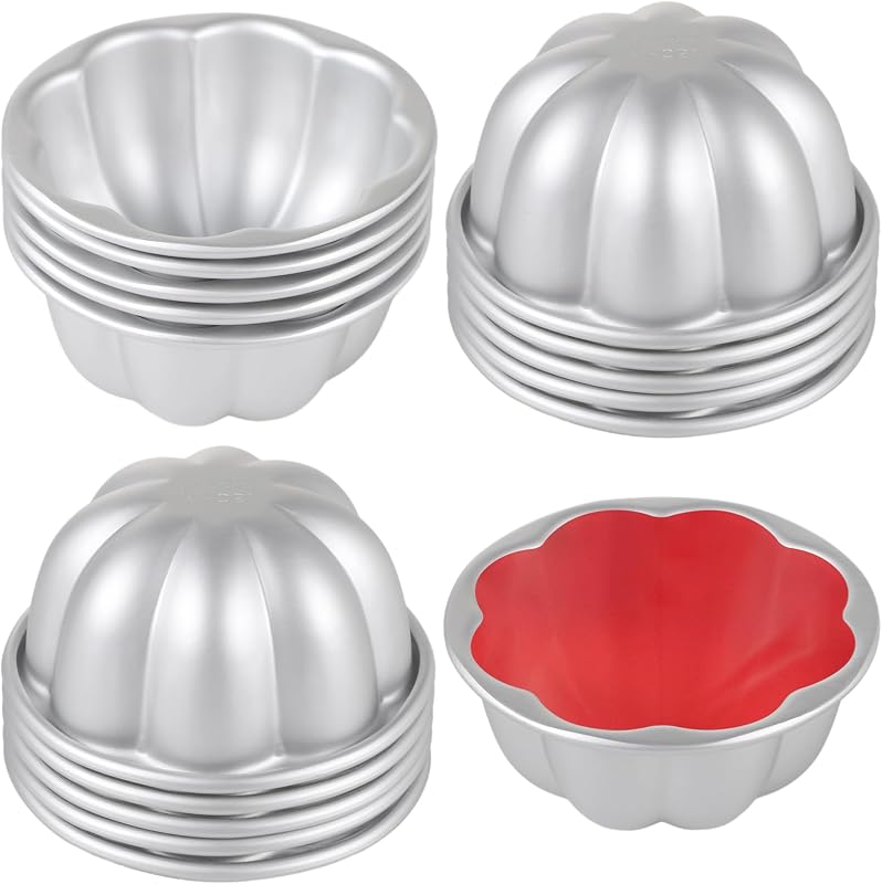 16 Moldes Pudín 3.7x1.77pulg Antiadherentes Fáciles Desmoldar