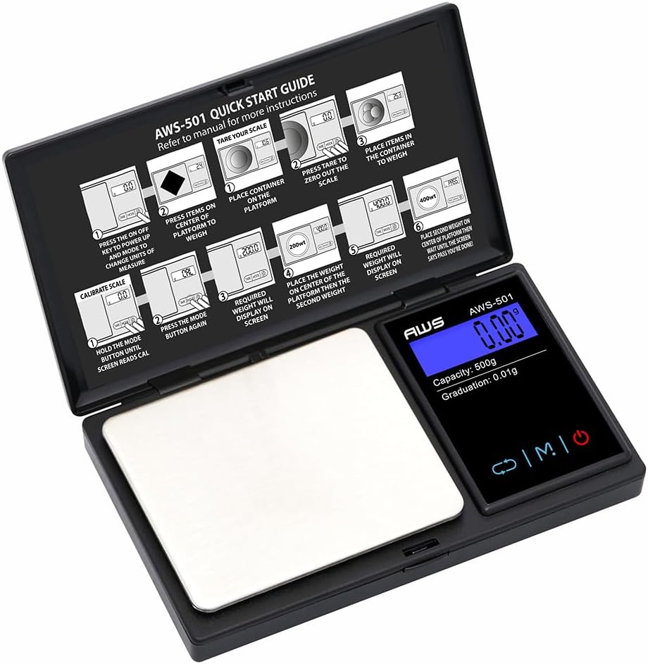 Báscula digital de bolsillo para alimentos y joyería 17.64oz