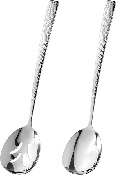 Cuchara servir acero inox ranurada 13pulg set 2
