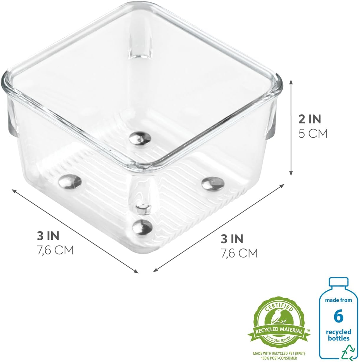 Organiz. utensilios cajón cocina plástico transparente
