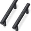 10 Tiradores Negro Mate para Armarios 3" Orificio Central