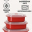 Kit 6 Recipientes Callypso Basics para Microondas