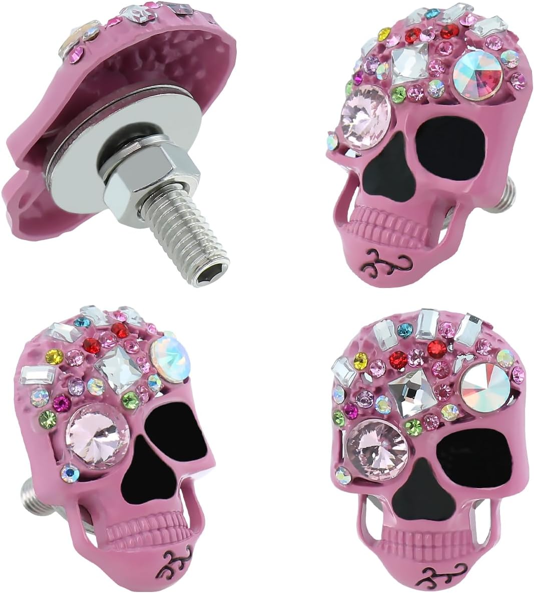 Tornillos decorativos para placa matrícula 4 pzas