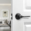 10 Manijas Puerta Privacidad Negro Mate Reversibles
