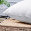 4 Pzas Almohadas Exteriores 20x20pulg Impermeables Blanco
