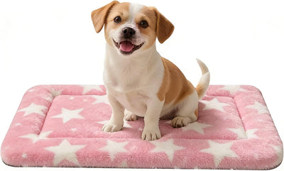 Tapete cama perro reversible lavable 24x18pulg rosa