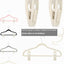 Clips terciopelo antiderrap beige para perchas 20 pzas