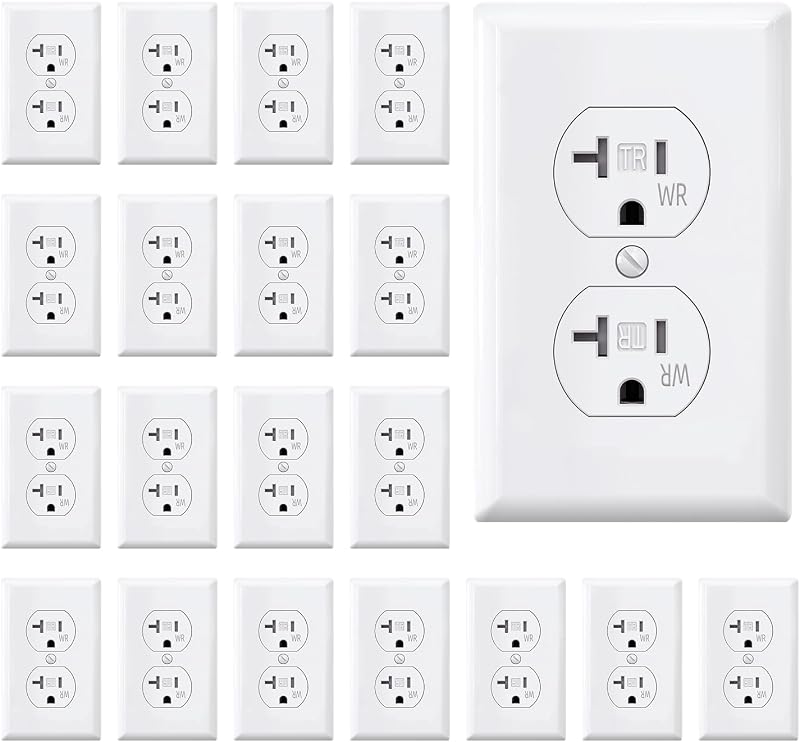 Receptáculo pared 20A 125V 2 polos 3 cables con tierra