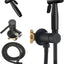 Pulverizador bidé negro acero inox ajustable 2 modos