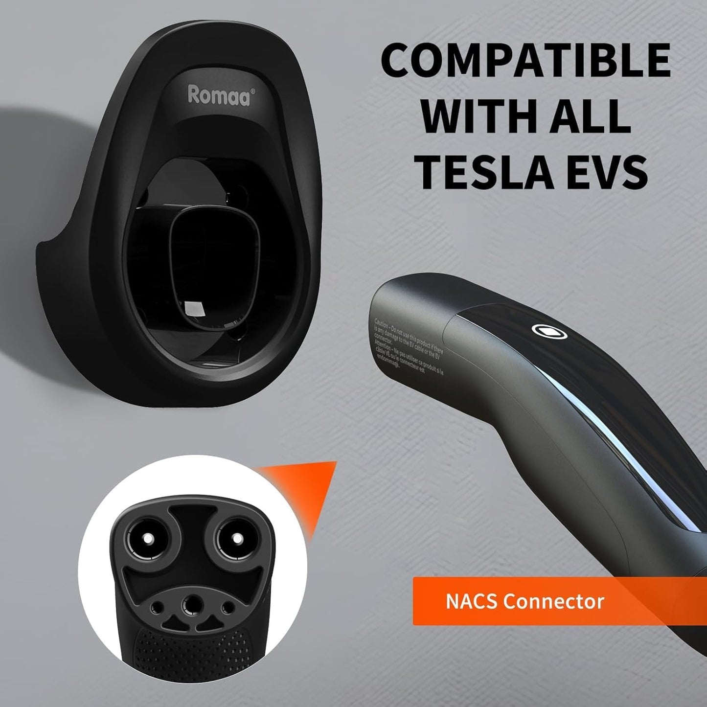 Soporte cargador EV Tesla estación carga organiz. cables