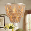 Candelabro bohemio con cuentas madera natural para comedor