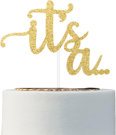 Decoración tarta purpurina doble cara dorado género niño niña