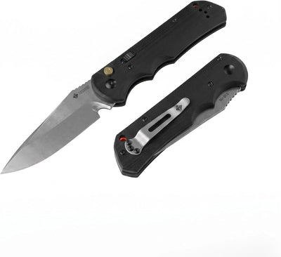 Cuchillo plegable S35VN G-10 negro para camping EDC
