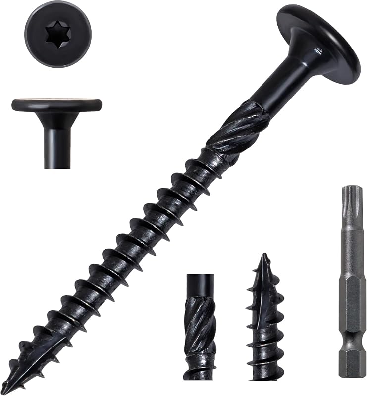 Tornillos madera #14x2-7/8" 100uds negro