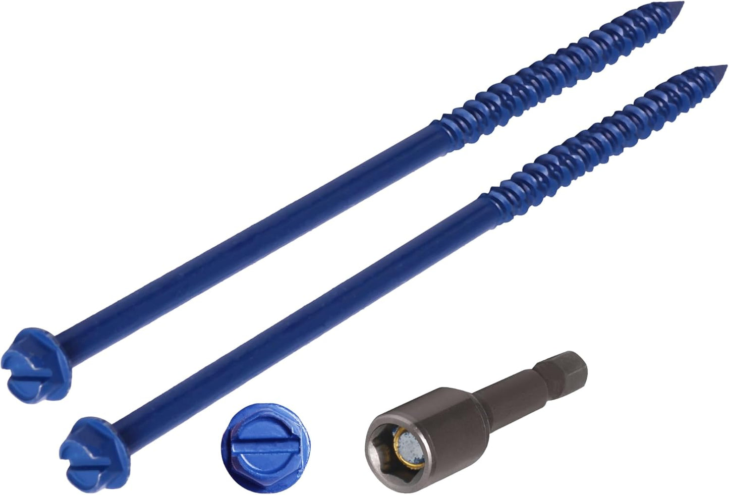 30 Anclajes Hormigón Hex 1/4x6pulg Azul