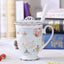 Taza café y té con tapa y cuchara 11.2oz azul claro