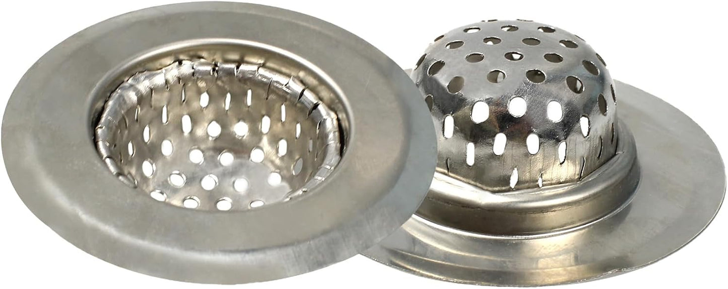 2 Coladores Acero Inox para Fregadero y Bañera