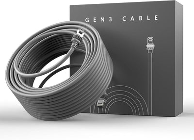 Cable Gen3 Starlink 50pies extensión gris resistente agua