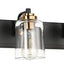 Lámpara tocador baño 6 luces negro latón vidrio vintage