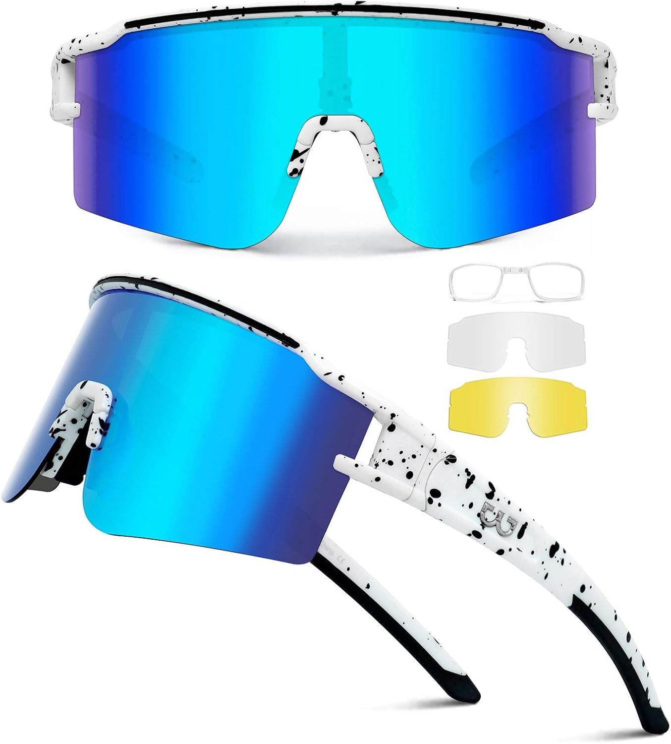Gafas ciclismo polarizadas 3 lentes TR90 deportivas