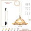 Lámpara colgante flor vidrio ámbar 11pulg E26 para cocina