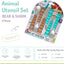 Set cucharas y cuchillos acero inox oso tiburón 6uds