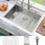 Fregadero cocina acero inox 33x22pulg con rejilla y colador