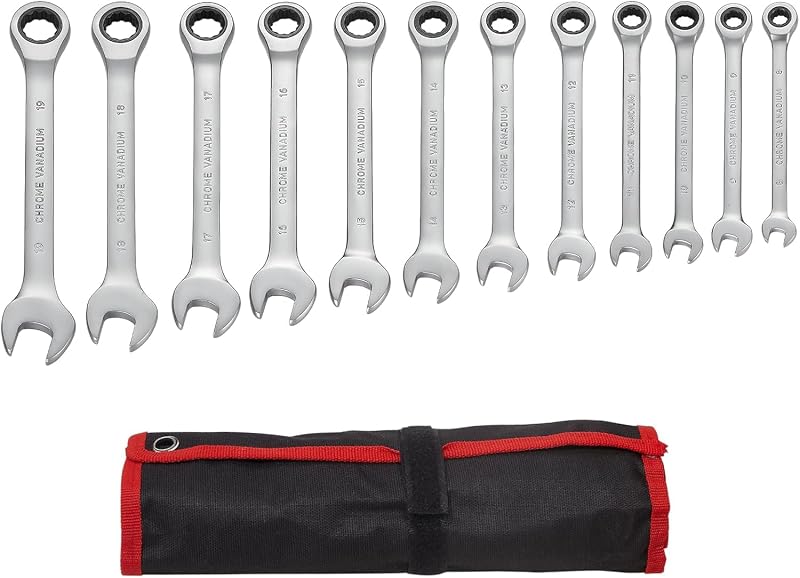 Set 12 Pzas Llaves Trinquete Reparación Automotriz